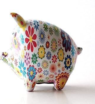 Amazon 貯金箱 おしゃれ かわいい 陶器 ブタ 豚 オブジェ 置物 インテリア 陶器の貯金箱 フラワーピッグ Toy5215 貯金箱 おもちゃ