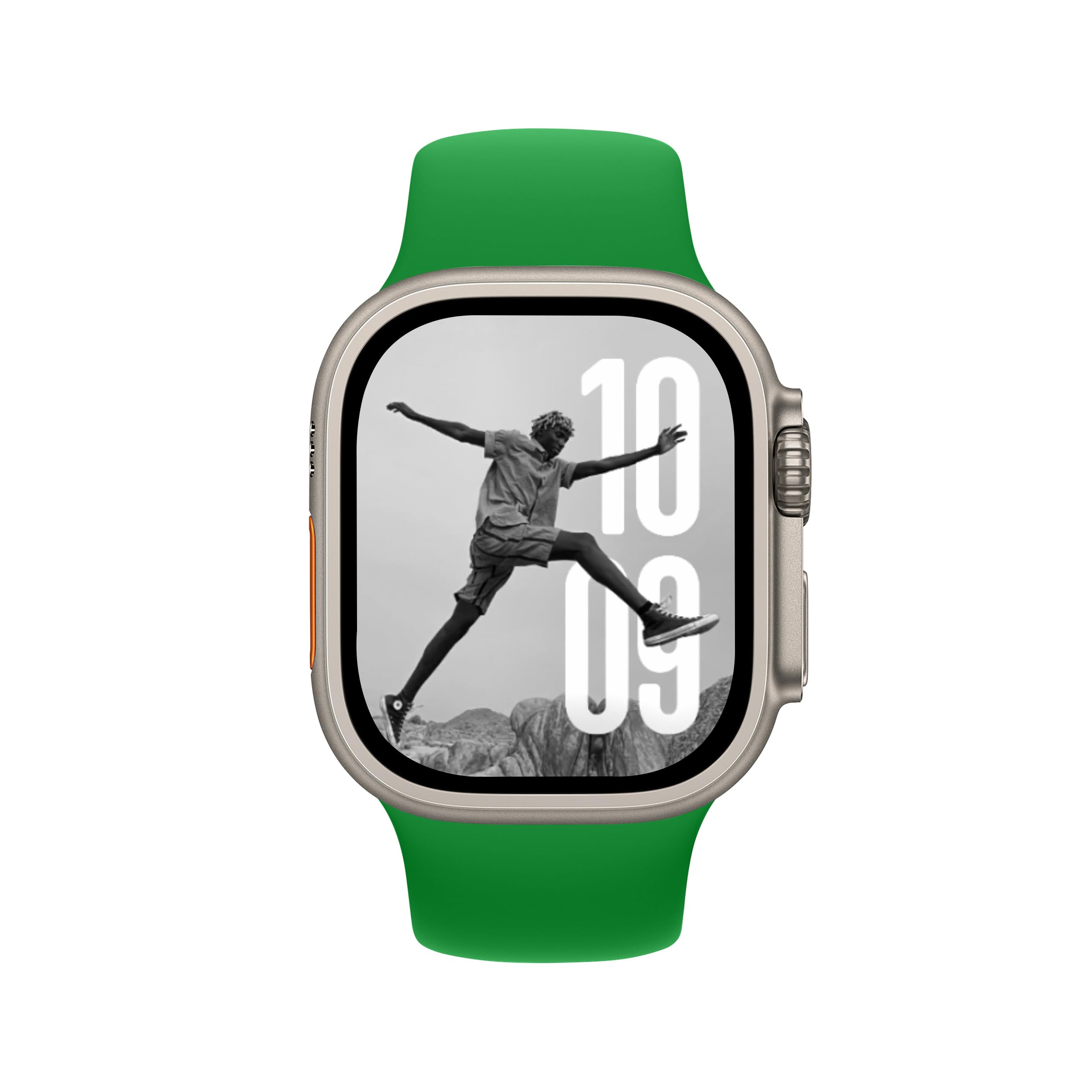 DONEGANI SB Cinturino per Apple Watch Ultra 2 49mm, Serie 10 46mm, 9 8 7 45mm 41mm, SE 6 5 4 44mm 40mm, 3 2 1 42mm 38mm Band Bracciale Sport Silicone, Verde Natale