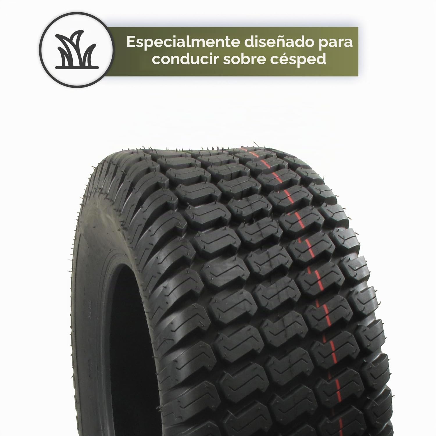 GREENSTAR - Neumático Tubeless 4 pliegues, perfil de césped, 15 x 600-6, duradero