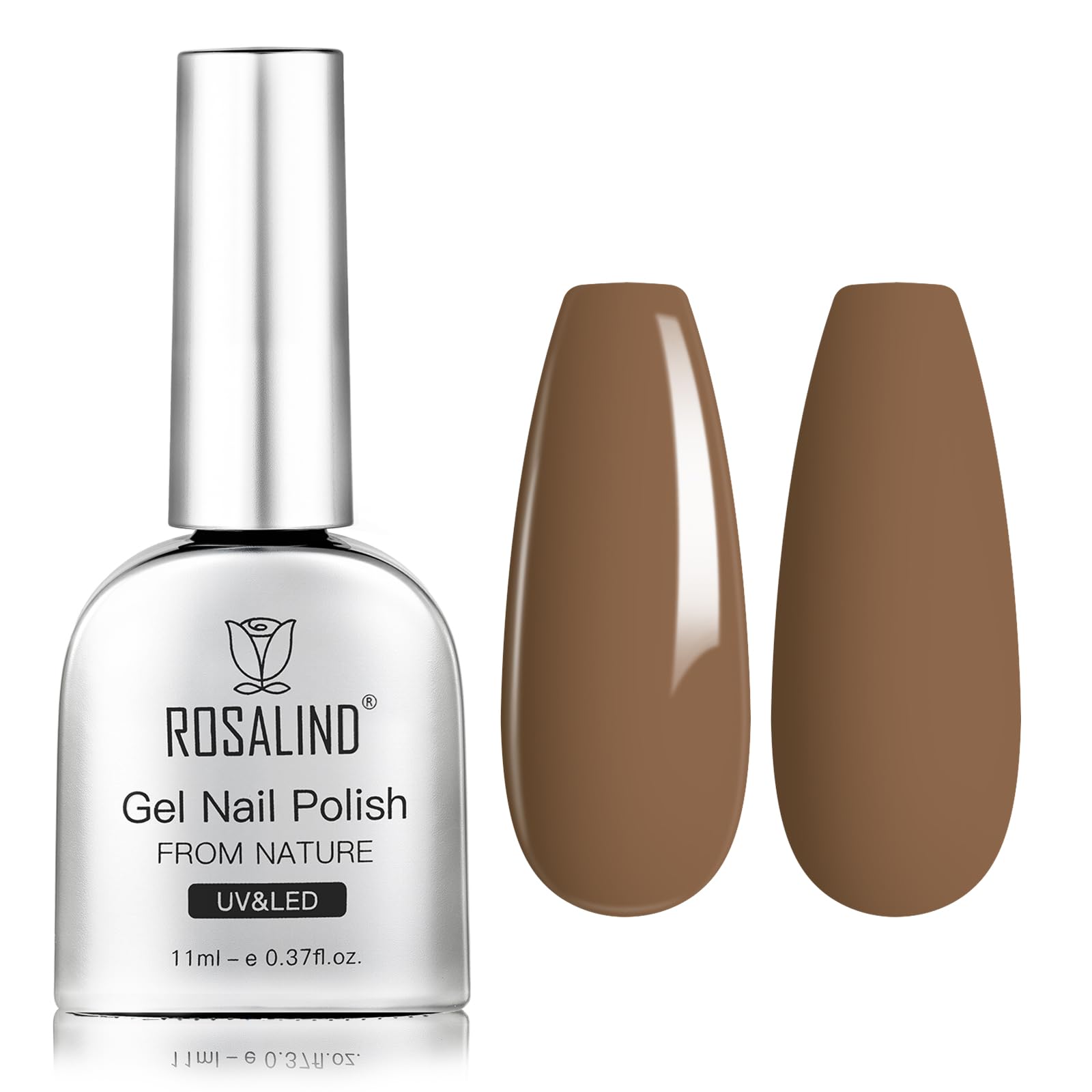 ROSALIND Semi-Permanent Nail Polish, 12 ml Yellow Semi-Permanent Nail Polish, UV/LED Soak Off Spring Summer Nail Polish for DIY Manicure — view 11