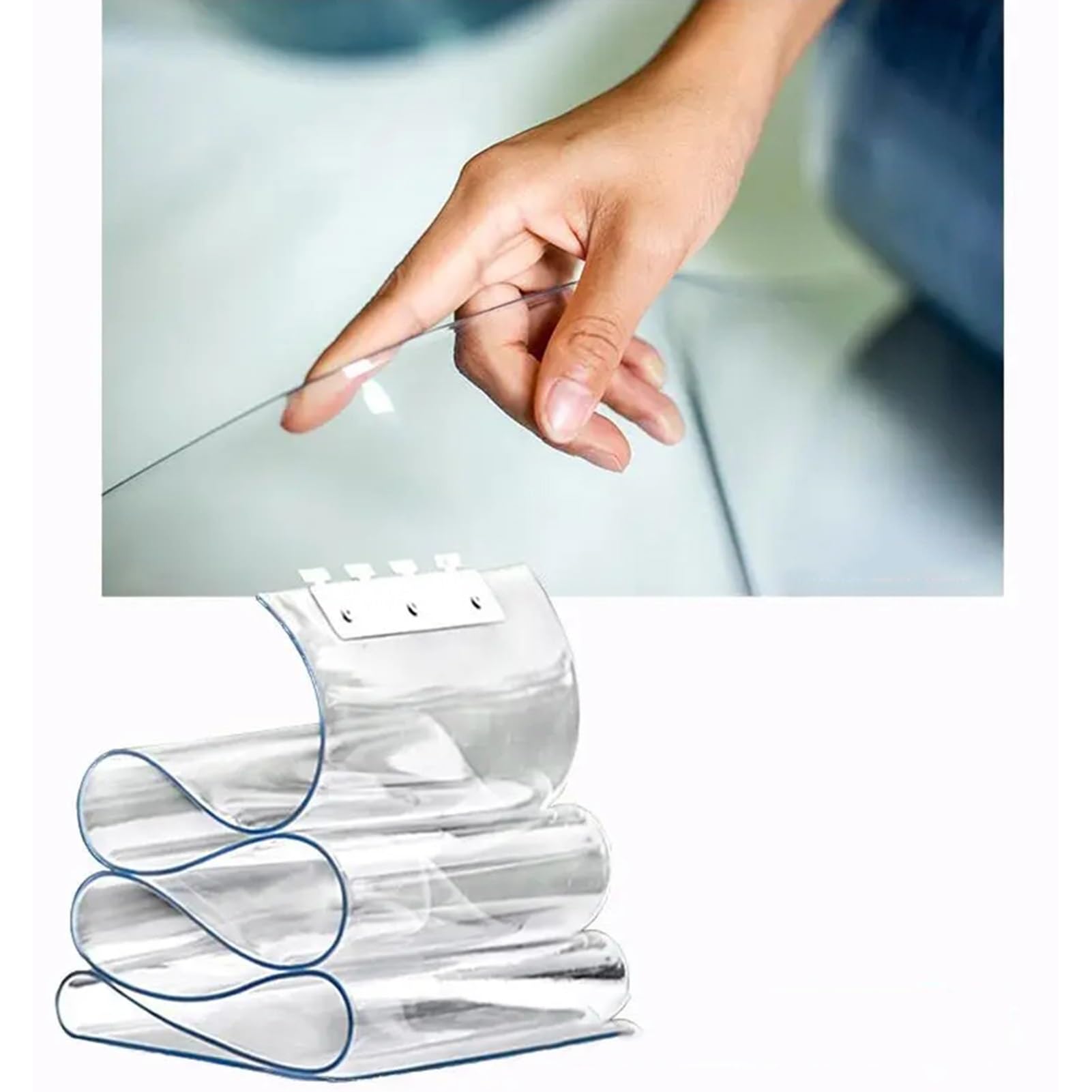 Rideau à Lanières en PVC, Rideau de Porte Isolant, Transparent, 75x200cm/29.53x78.74in, Pour Congélateurs Mobiles, Glacières, Entrepôt, Garage, Portail