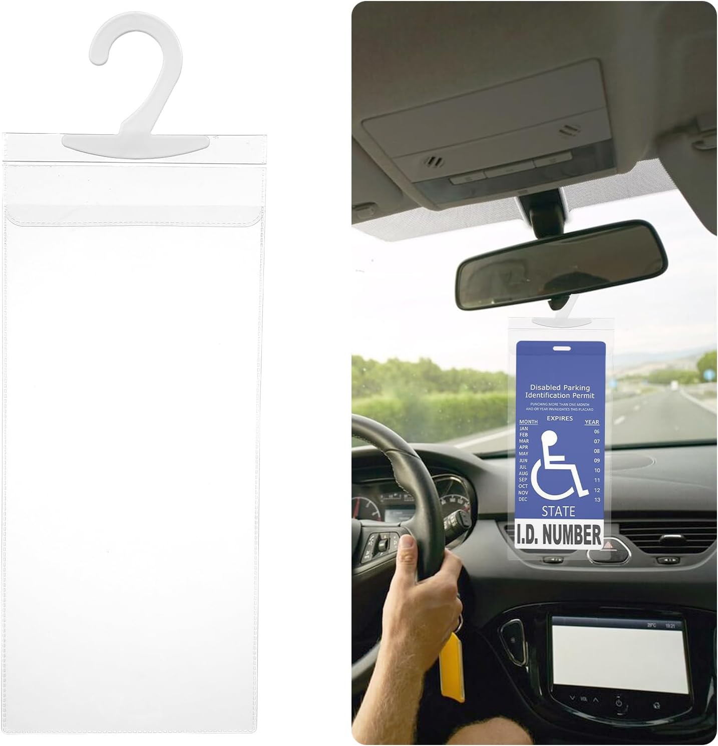 cobee 2 Pcs Handicap Placard Holder, Handicap Parking