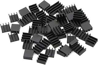 11 x 11 x 5mm Mini Aluminum Heatsink Cooler Circuit Board Cooling Fin for Circuit Board, Main Board, Pack of 50