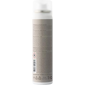 NATURIGIN Root Touch Up Spray Light Brown - Ammonia-Free Gray Coverage, Quick Dry, Non-sticky & Water Resistant, 75ml
