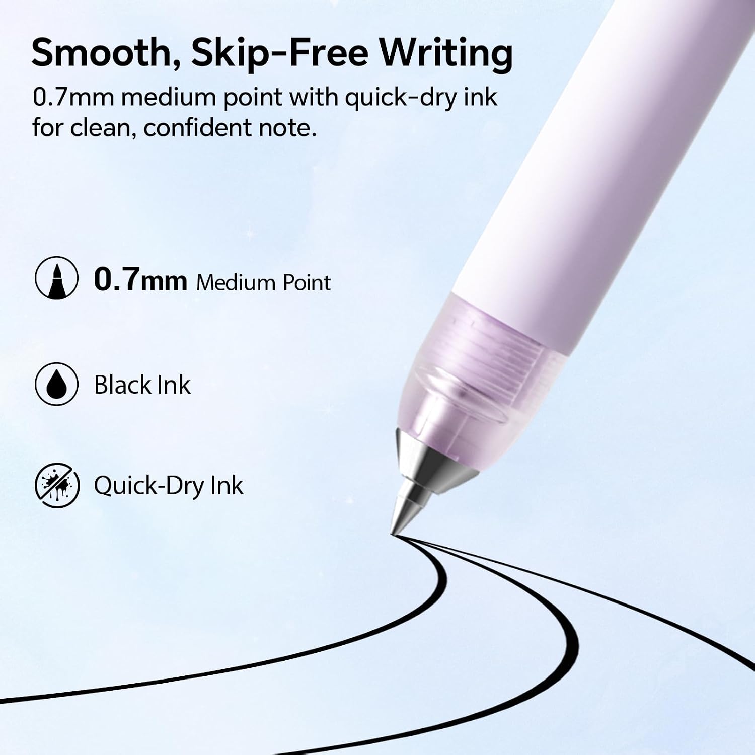  Morph Extendable Gel Pens: 0.7mm Medium Point Black Ink Pocket-to-Full-Size Design Translucent Soft Grip Barrel Includes 2 Pens and 2 Refills Dual-Length Pocket Pen 4.6" to 6.1" thumbnail