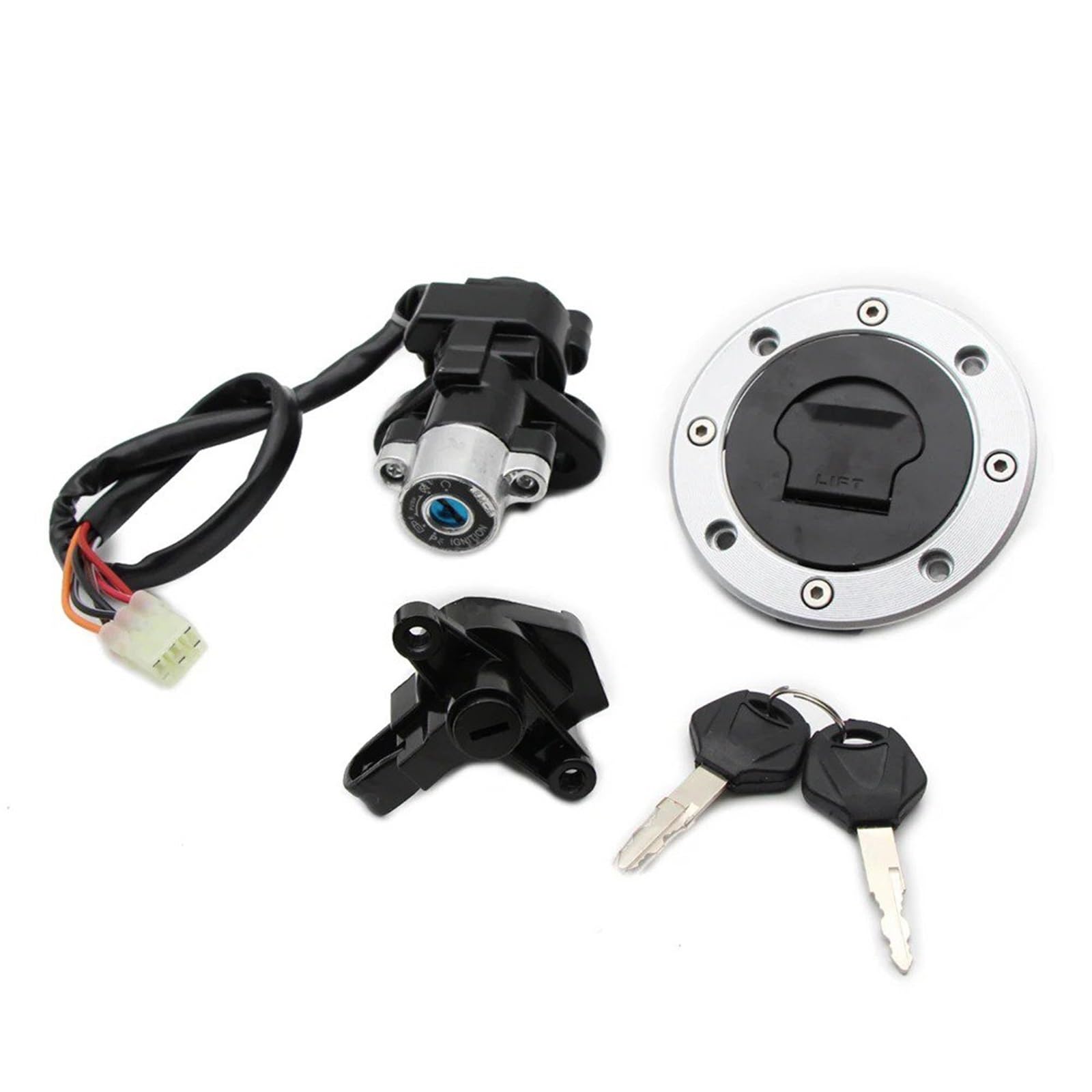 Pour Suzuki GSF600 GSF1200 Pour Bandit 600 1200 Contacteur D'allumage Bouchon De Réservoir Et Verrou Selle Kit Verrouillage Serrure D'allumage