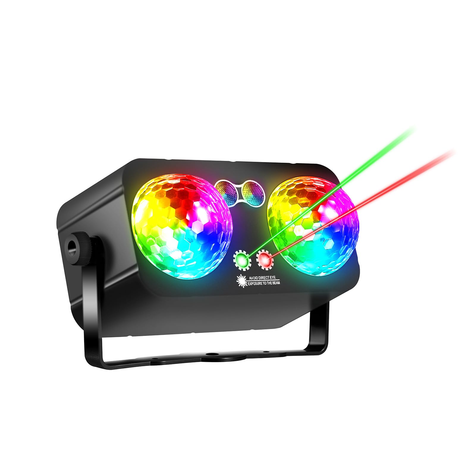 VGEBY Podwójna Głowa LED Stage Light, Stroboskop Aktywowany Dźwiękiem z