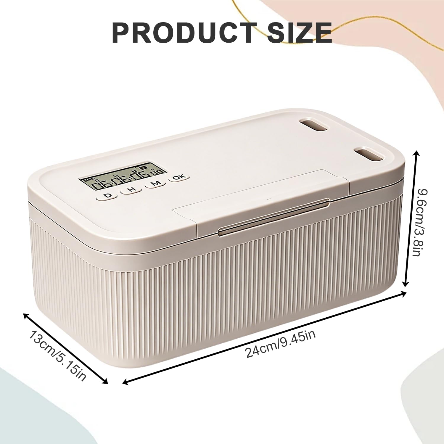 Handy Safe mit Zeitschloss 24x13x9,6 cm, Zeitschloss Box mit 2 Arbeitsmodus, Safe Timed Lock Box, Tragbar Handy Gefängnis mit Timer, Abschließbare Box für Medikamente Snacks Alkohol (Weiß)