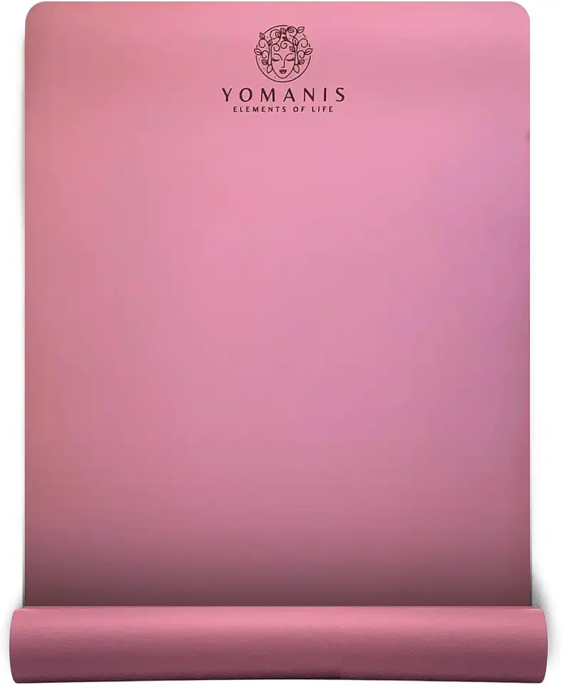 Kautschuk & PU Yogamatte | 185 x 68 cm x 4 mm | Yoga matte, Fitnessmatte, Sportmatte, Gymnastikmatte rutschfest extra breit | 2in1 YogaGurt