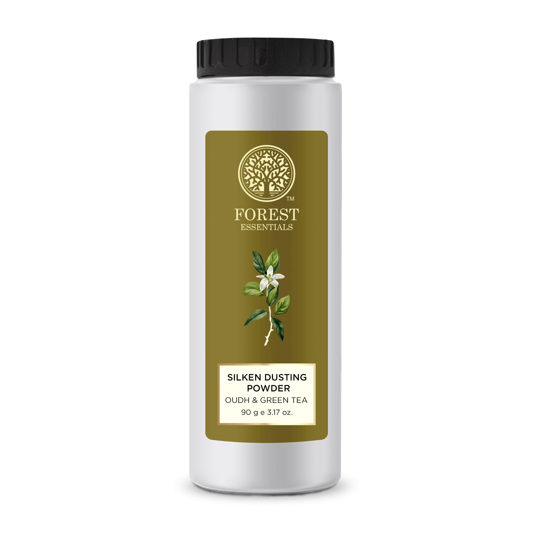 Mountain Valley Springs India Private Limited Forest Essentials Silken Dusting Powder Oudh & Green Tea | Natural Dusting Powder For Refreshing & Scented Skin | Talc-free | 90 g-image-2