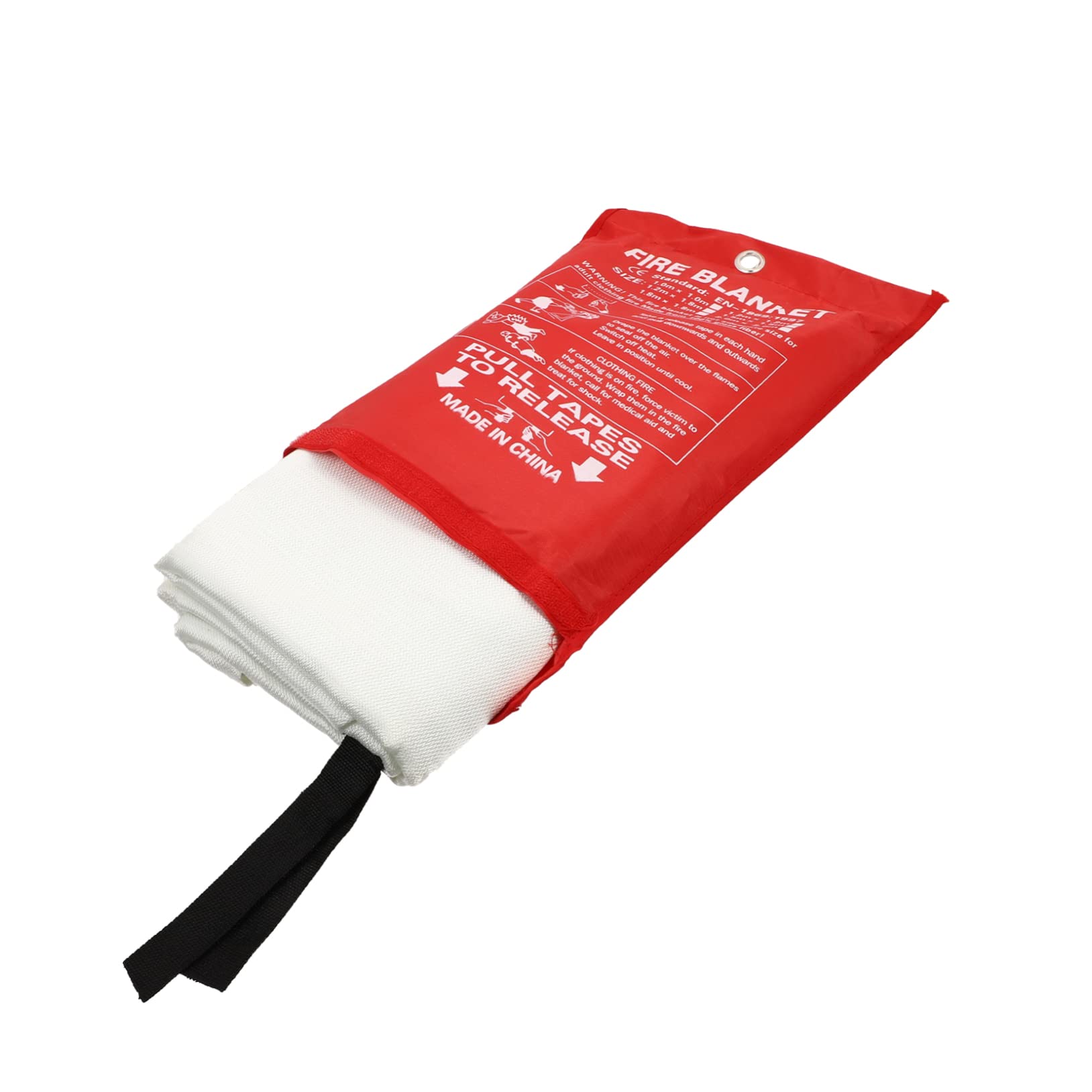 Manta Ignífuga de Emergencia 1.8x1.8m de Fibra de Vidrio Ligera Resistente para Protección contra Incendios en Cocina y Camping