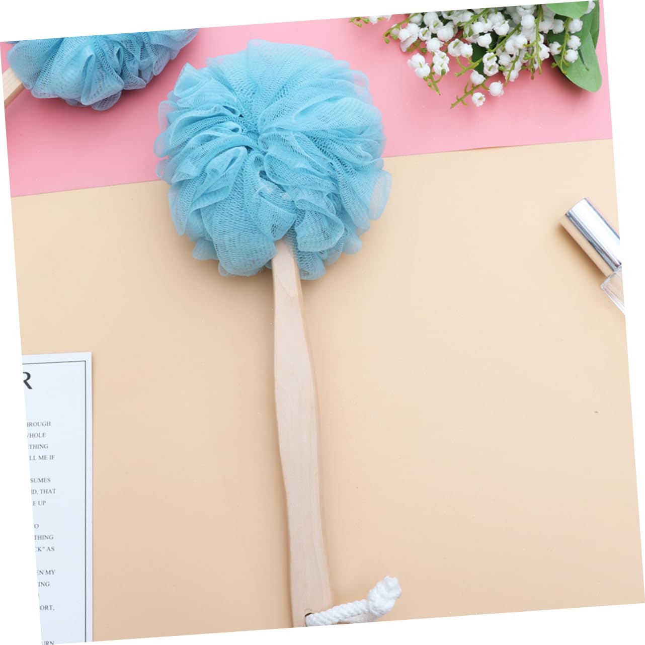 Healeved 3 Piezas Toalla de baño de bola de baño depurador de espalda de lufa espuma cepillo de esponja de lufa ducha del baño cuerpo bath accesorios para el baño Bambú