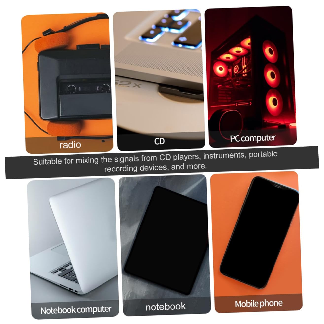 Mélangeur Audio Stéréo Cx400 à 4 Canaux Passif Noir | Mixage Ultra Faible Bruit, pour Lecteurs CD et Enregistreurs Portables, Usage Professionnel