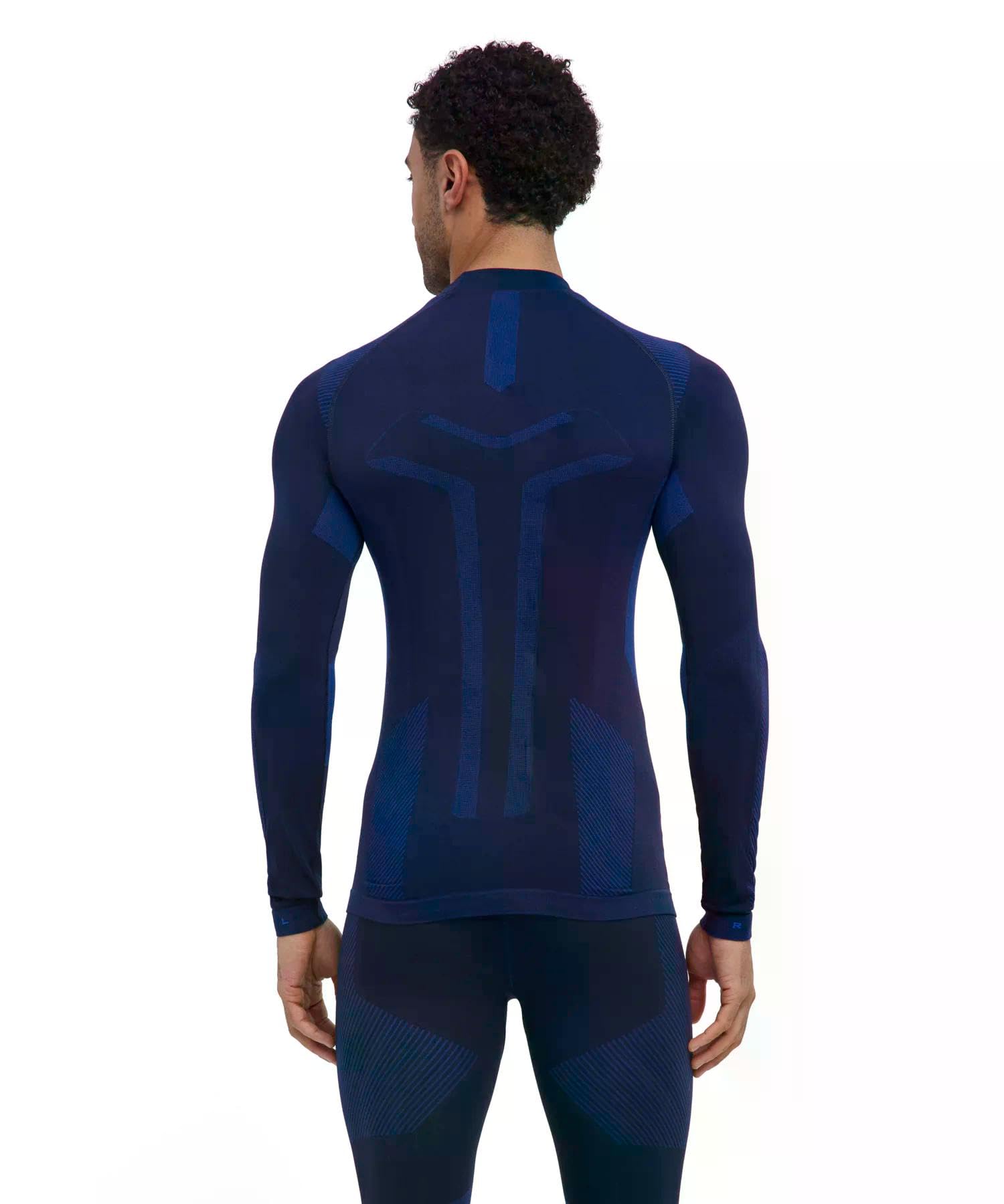 FALKE Hombre Warm High Neck capa de base superior Ropa Interior Térmica Para Climas De Suaves a Fríos Secado Rápido Transpirable Hilo Funcional 1 pieza | termorregulación para temperaturas de cálidas a frías