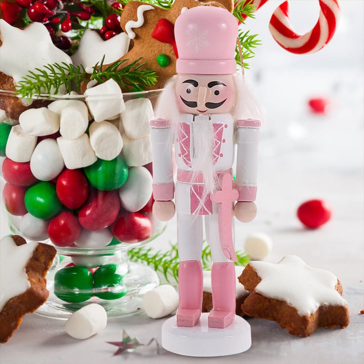 minkissy 10 Unidades Madera para Colgar Diseño Adorable, Adorno Navideño para Árbol en Casa o Cafetería, de Navidad y Hermosa