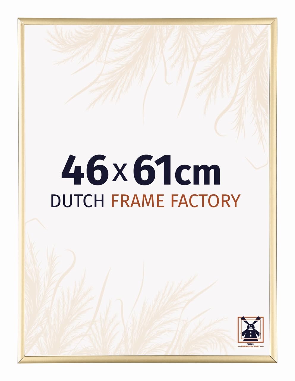 Dutch Frame Factory - Picture frame 46x61 cm - Gold - Aluminium Picture frame with Antireflex Acrylic glass - Photo frame 46x61 cm - Kampen — image 1