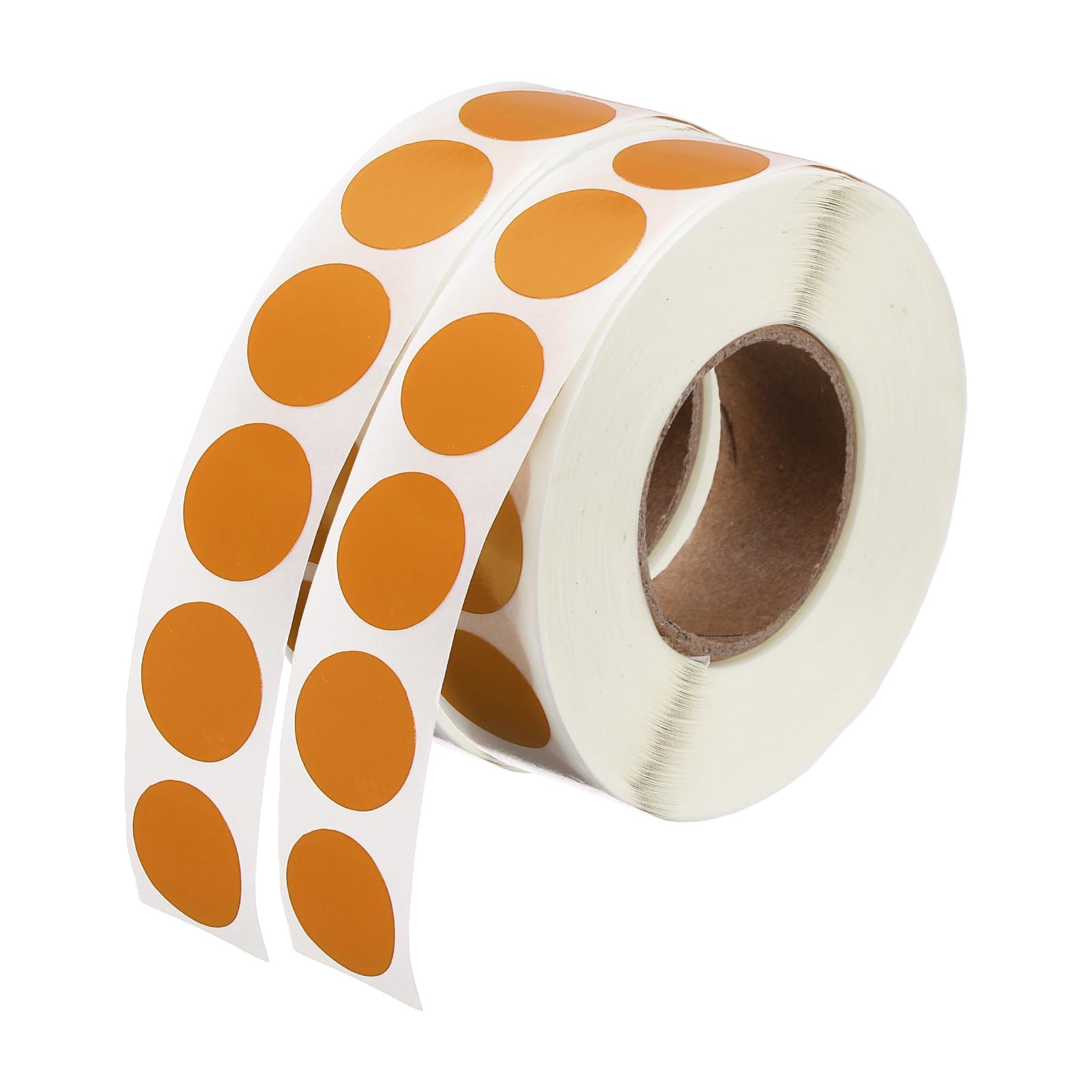 PATIKIL 2000 Pcs Colored Dots Stickers, 13mm Adhesive Round Color Coding Labels Sticky Polka Circle Price Sticker for Office Classroom Papers Shop, Orange (1000 Pcs Per Roll, 2 Rolls)