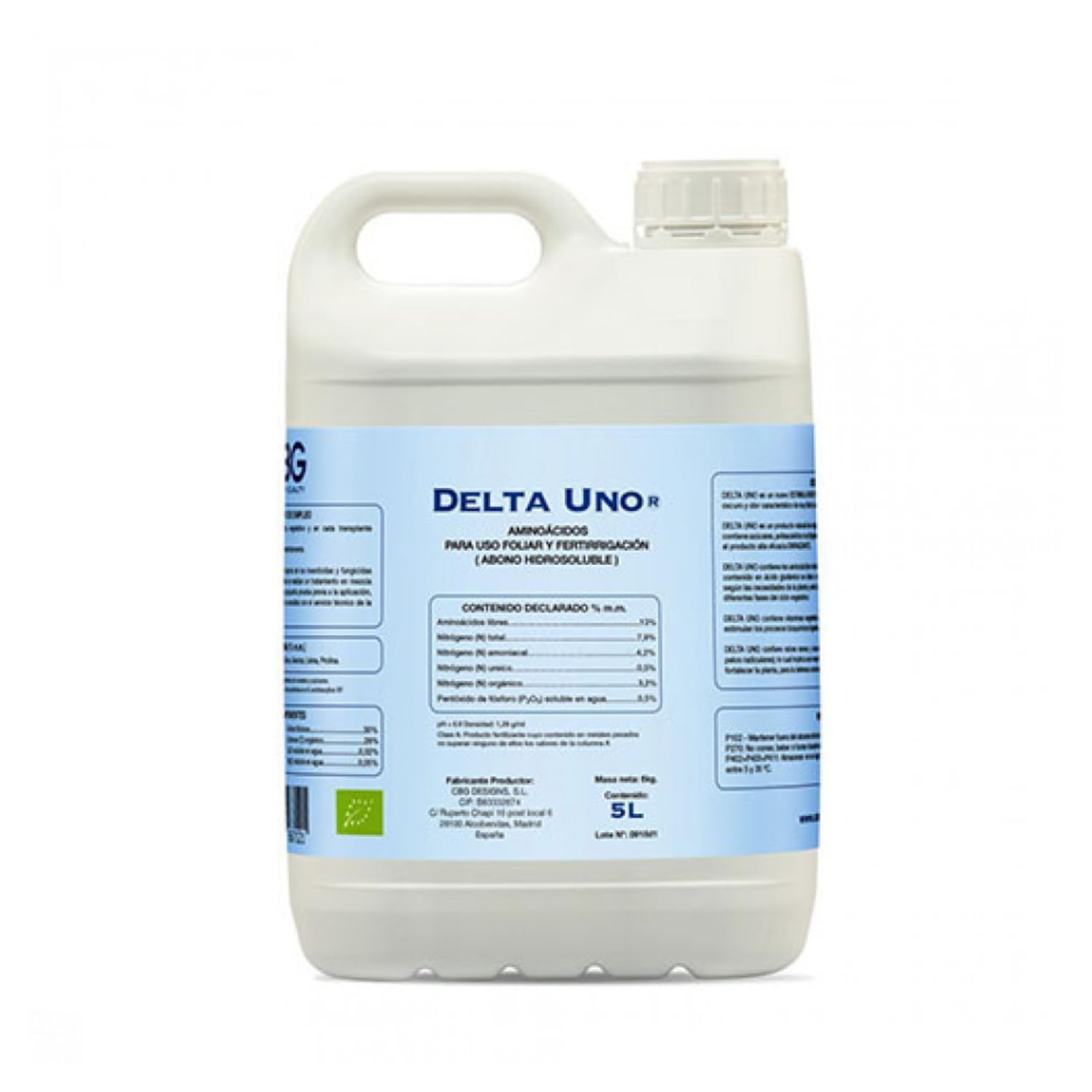 GROWMANIA Estimulador de Raices Delta 1 de Cannabiogen 5 L | Fertilizante Orgánico para Plantas y Cultivos | Abono Vegetal