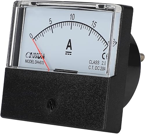Miniatura 2 de Medidor de amplificador analógico DH-670 DC 0-20A Amperímetro Medidor de Amperímetro Probador de corriente para equipos mecánicos de prueba