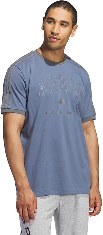 adidas Mens Ringer Graphic Basketball T-Shirt