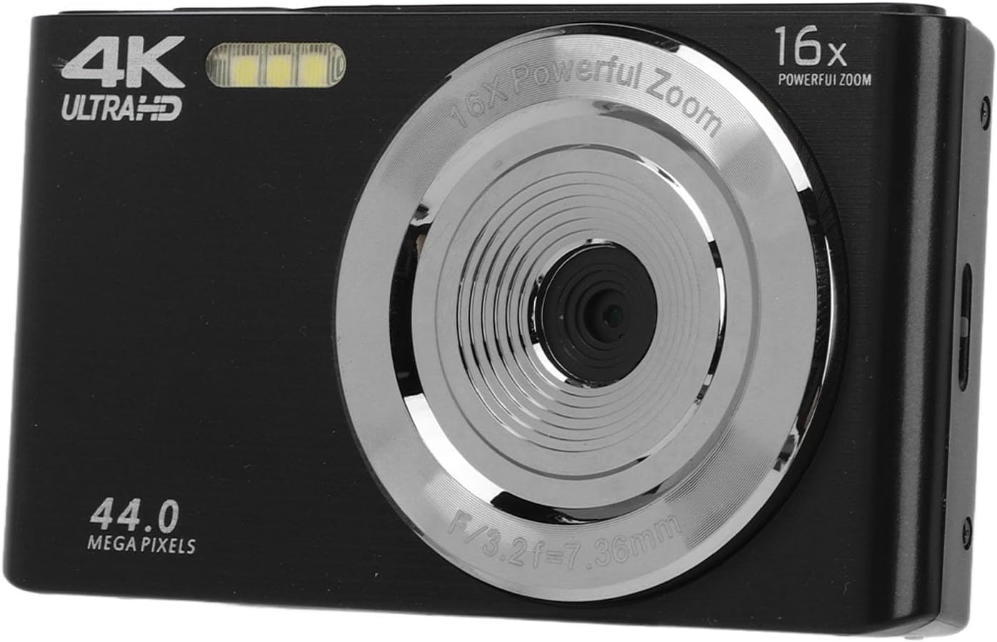 Digital Camera, Camara Digital 16X Digital Zoom 2.8" Screen 4K Small Digital Camera for 44MP Photography Black