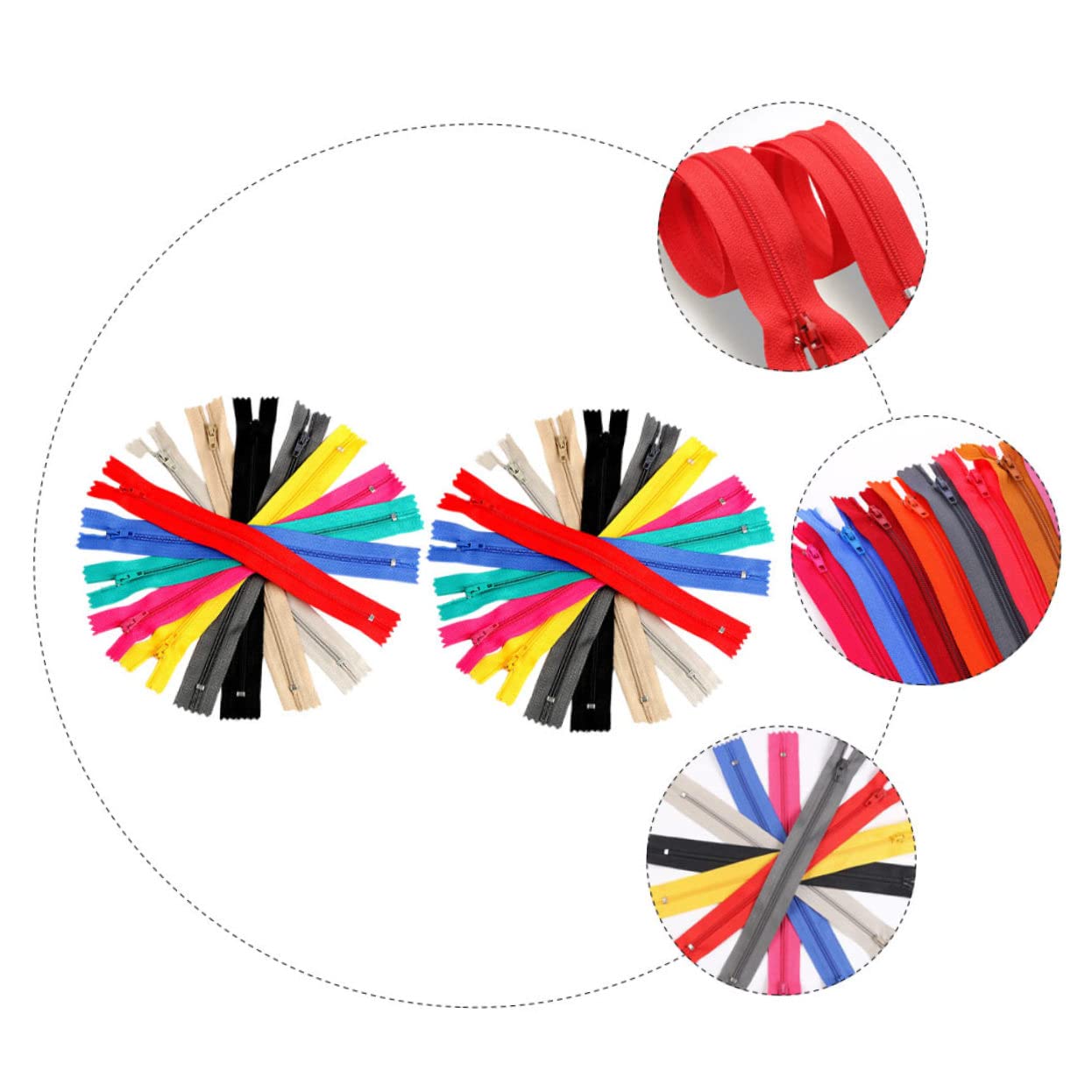 jojofuny 100pezzi Cerniere in Nylon Colorate Per Cucire Cerniere Per e Vestiti Resistenti e Durature Colori Misti
