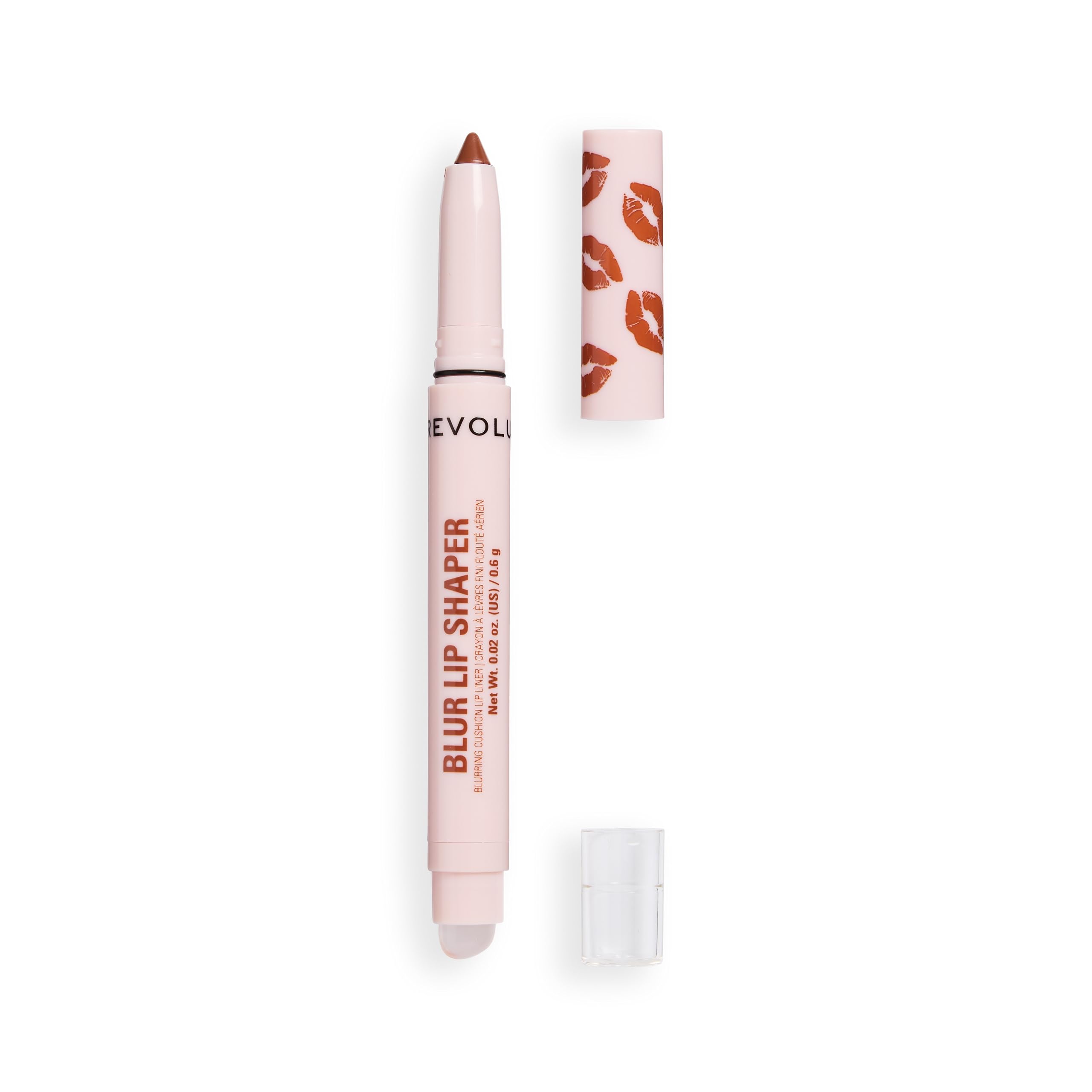 Revolution Blur Lip Shaper, Peptide Infused Contour Lip Liner with Cushion Applicator, Buildable Coverage for Defined Pout, Vegan & Cruelty-Free, Misty Taupe, 0.6g