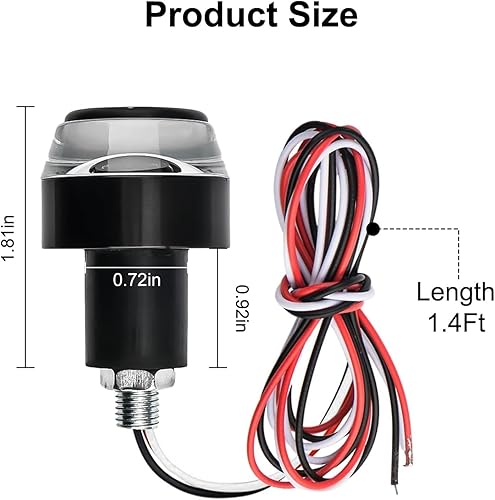 Miniatura 3 de Linkstyle 2 luces intermitentes para motocicleta, 12 luces LED indicadoras de giro, luz frontal de manillar blanco ámbar para motocicleta de 12 V