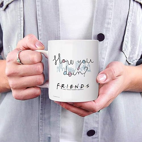Miniatura 3 de Trend Setters Friends The Television Series  How You Doin  Mercancía oficial  Taza de café o té de cerámica blanca de 11 onzas  perfecta para