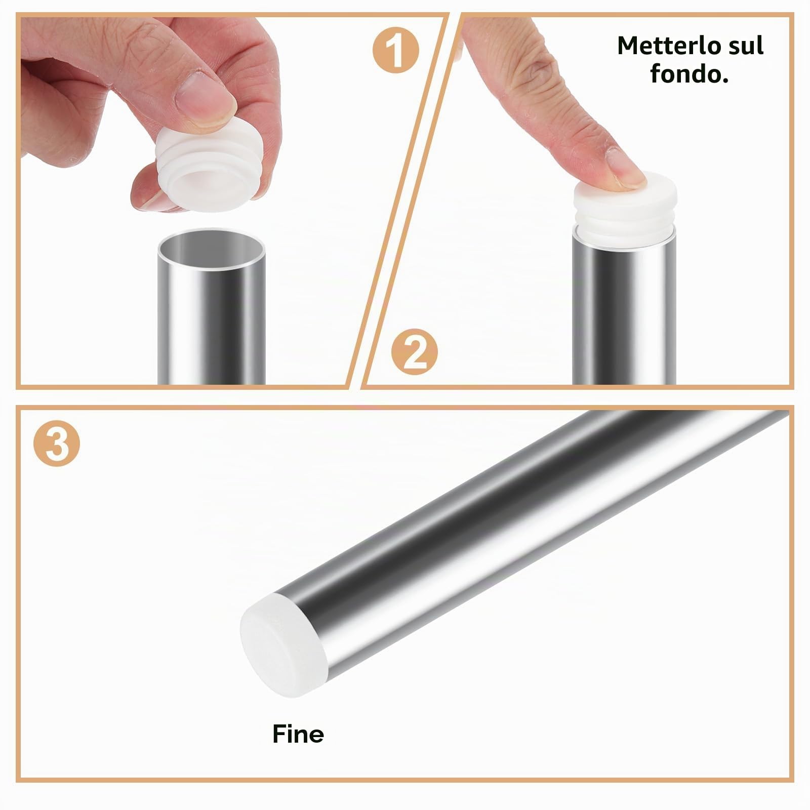 PATIKIL Tappo Tondo Plastica, 16Pz 7/8"/22mm Tappi Tubi Plastica Tappi per Sedie Rotondi, Tappis per Gambe Sedie, Mobili, Tubi Metallici, Ferramenta, Recinzioni, Bianco