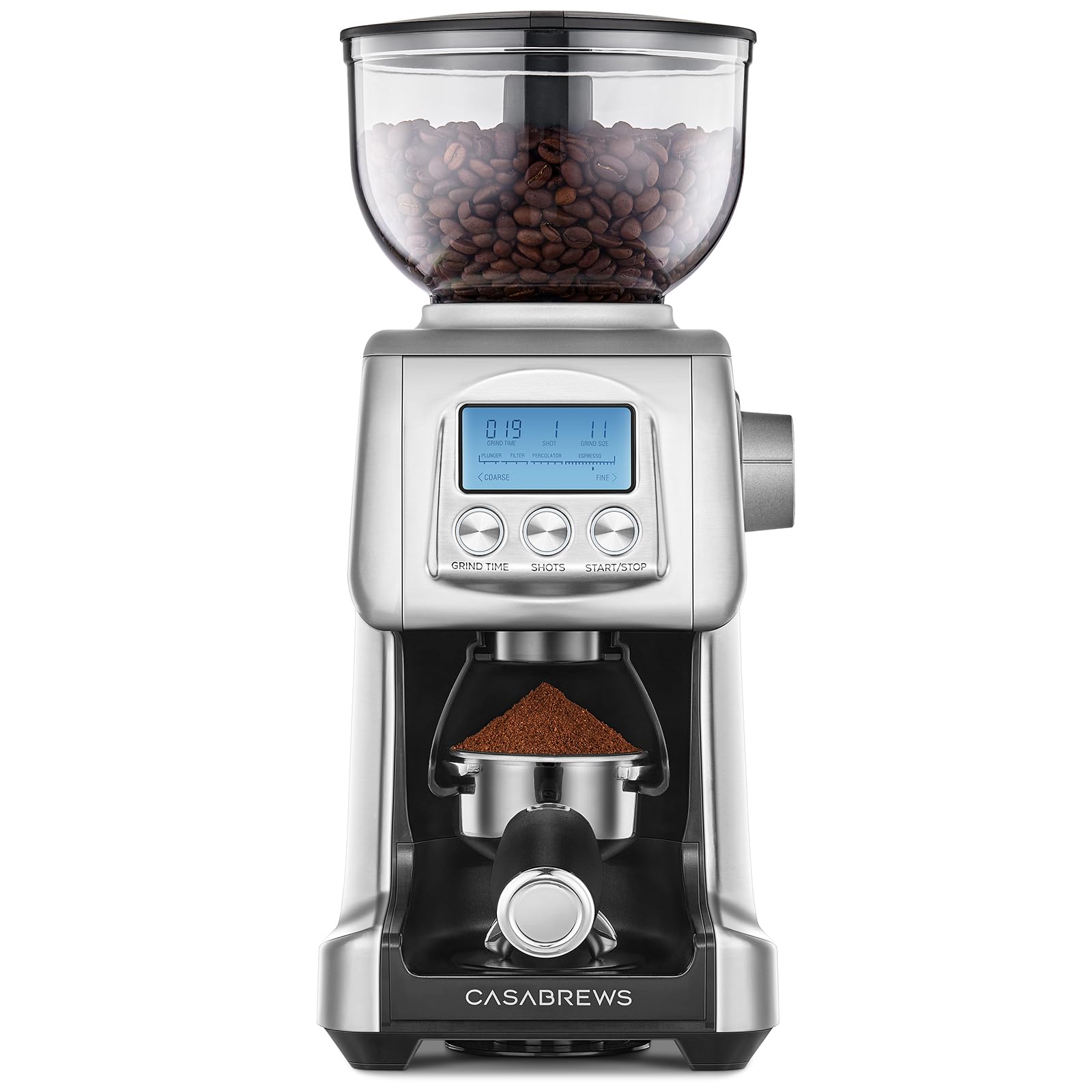 CASABREWS Tornado Electric Coffee Grinder, Conical Burr Coffee Bean Grinder with 77 Precise Grind Settings, Intelligently Grinds from Espresso to French Press, Gift for Baristas and Coffee Lovers