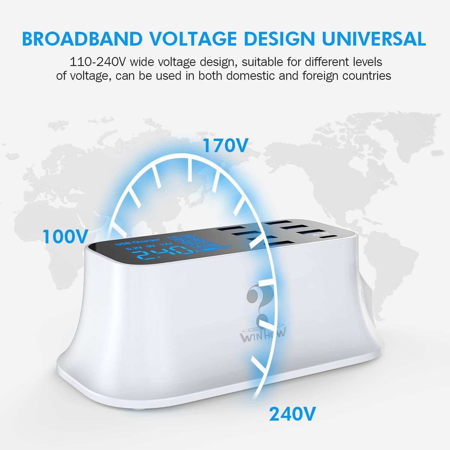 🔥 Flаѕh Sаlе USB C Charging Station, 8 Ports Multiple USB Chargers with Fast Charger Port and LCD Display for iPhone 12 Cell Phones, Tablets and Other Electronics