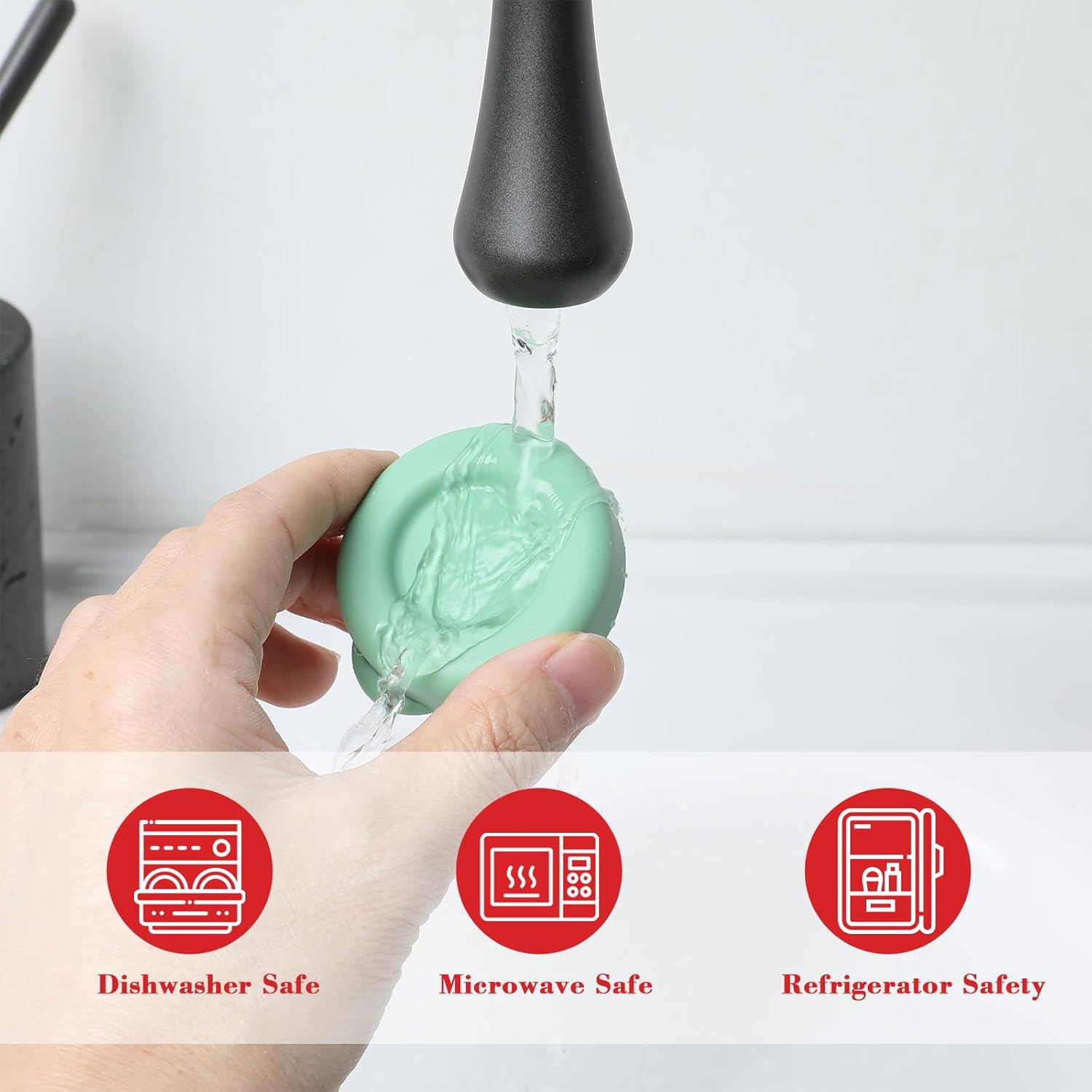 Silicone Milk Bottle Caps 8 Pack 48mm Diameter Glass Jug Replacement Lids Reusable Airtight Bottle Caps Leak Proof Odorless Lids for Milk Glass Bottles jug not included