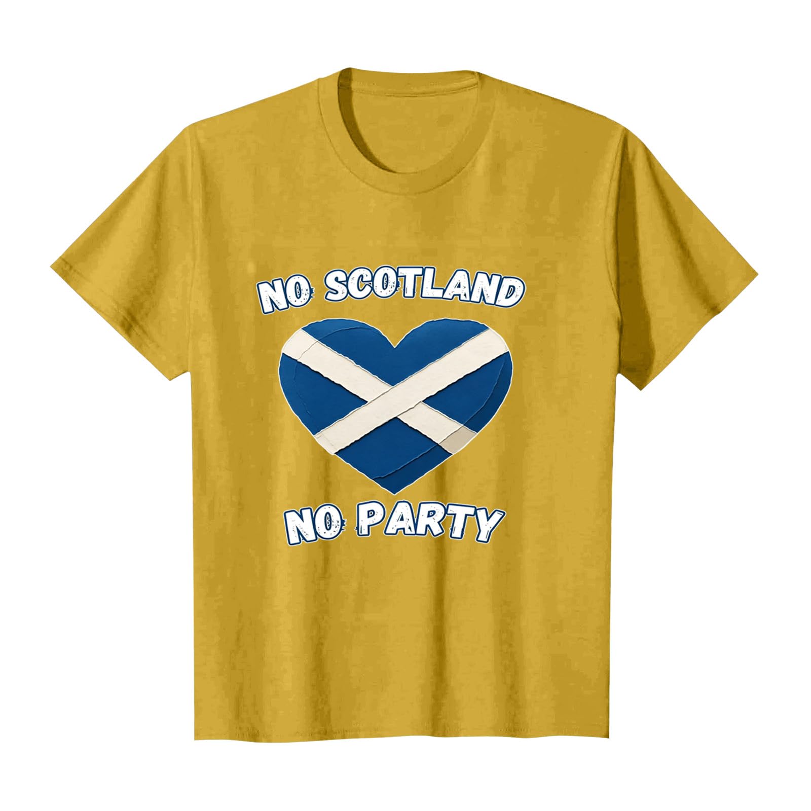 Scotland Football T Shirt Unisex Scottish Flag Short Sleeve Crew Neck Funny – Men Women Football Fans (C-Yellow, S) — image 1