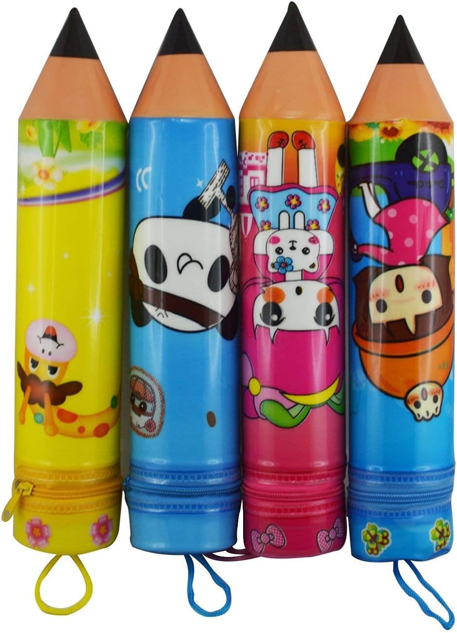 Perpetual Bliss (Pack of 12) Fancy Pencil Shape Pencil Box / Return Gifts for Kids Birthday Party