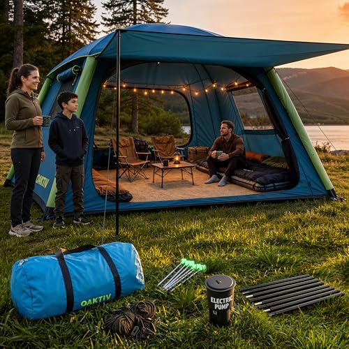 Carpa Inflable Oaktiv para Camping 4-6 Personas