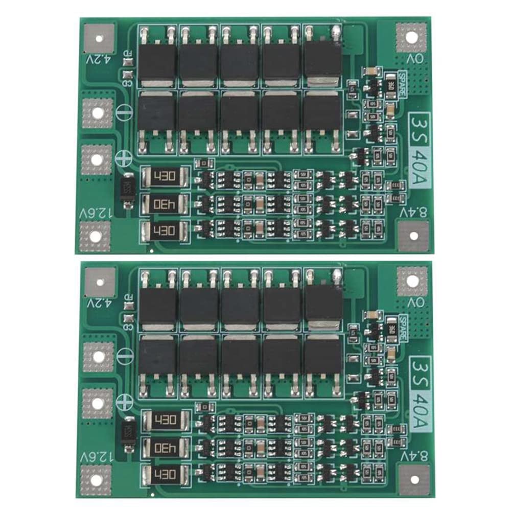 2 STÜCKE 3S 40A für Schraubendreher 12V Li-Ion 18650 BMS Batterie Schutz Platine Pcm mit Balance Liion Batterie Zellen Modul