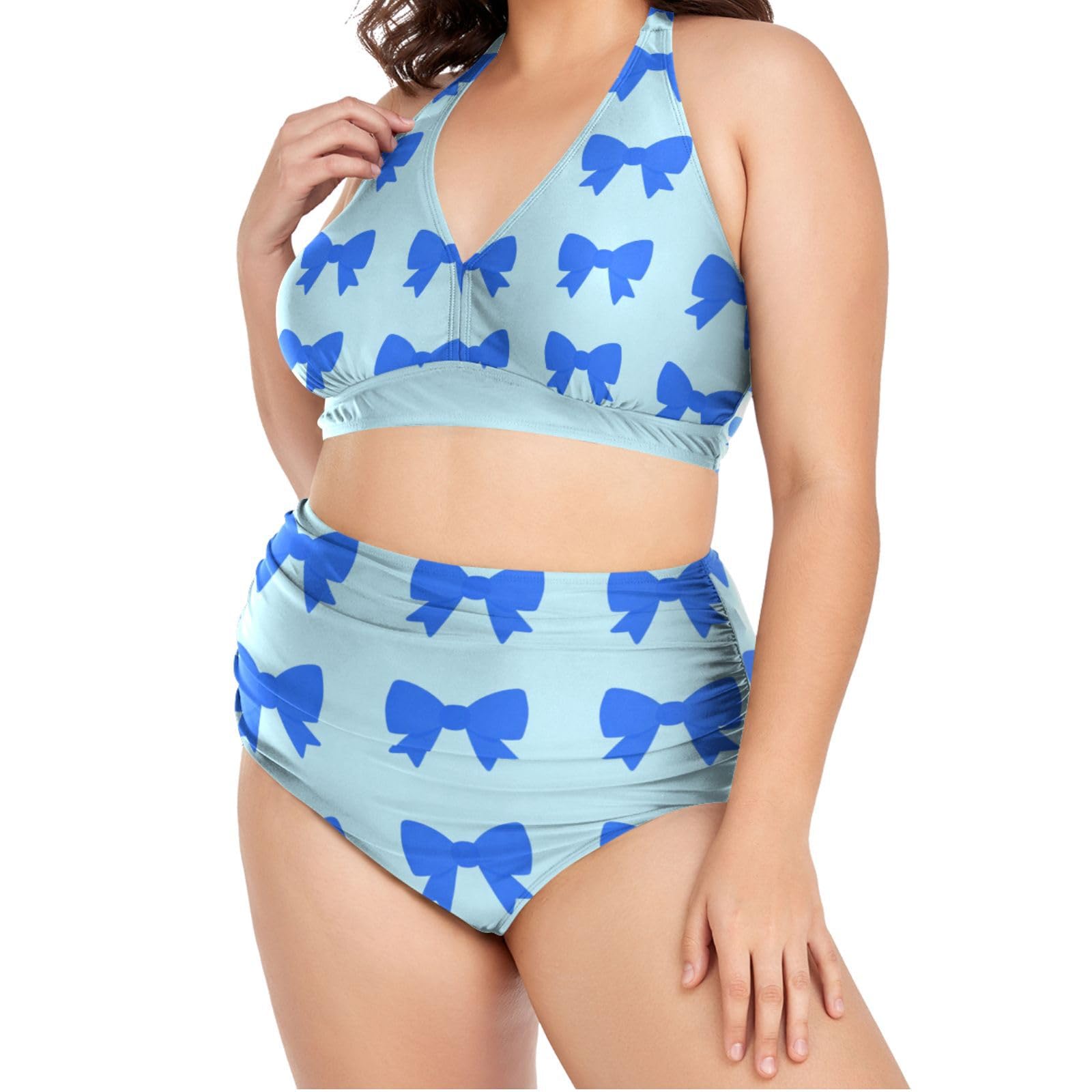 FRODOTGV Curvy damskie dwuczęściowe zestawy kąpielowe L-4XL
