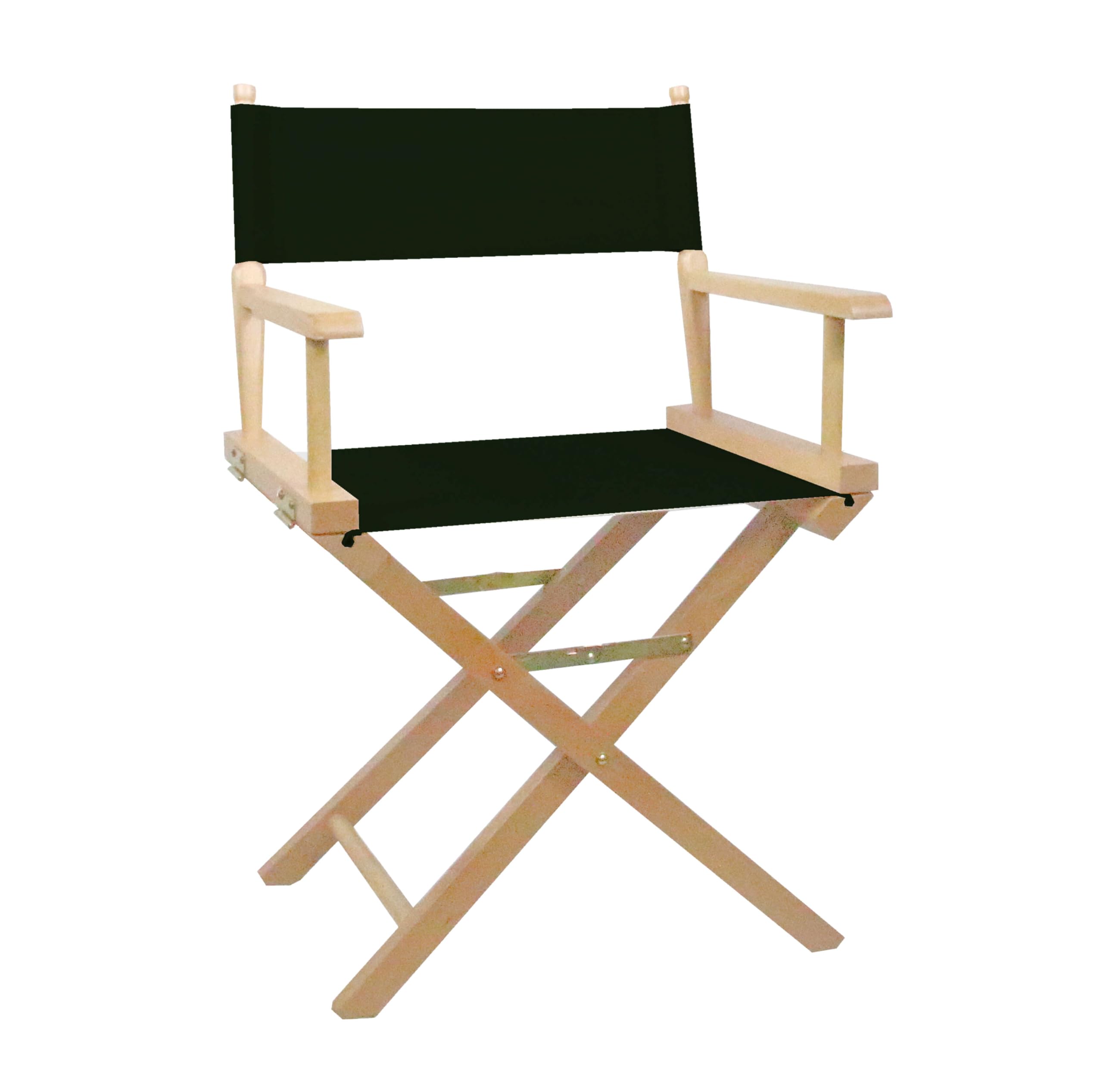 Personalise Online Professional Folding Wooden Director Chair with Black Canvas - Comfortable, Portable, and Sturdy, made from FSC Wood