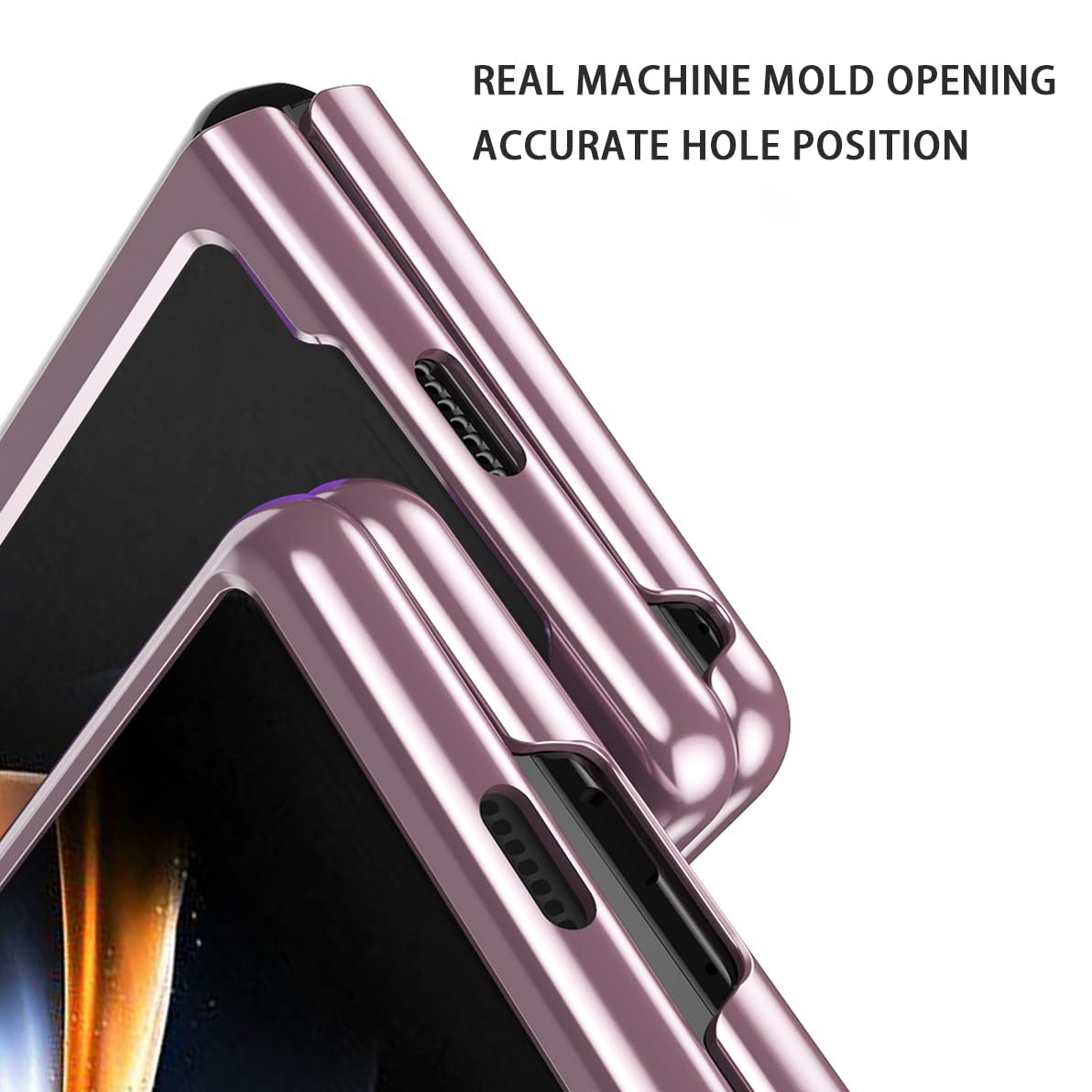 Transparente Coque pour Samsung Galaxy Z Fold 5, Galvanisé Housse, Mince Étui PC Rigide De Protection,Bleu