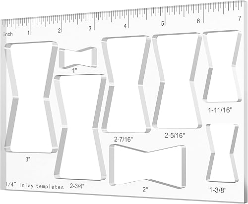 Plantilla de incrustaciones de mariposa con clip para enrutador, accesorio de decoración de carpintería, mariposa de 7 pulgadas, 1 pieza