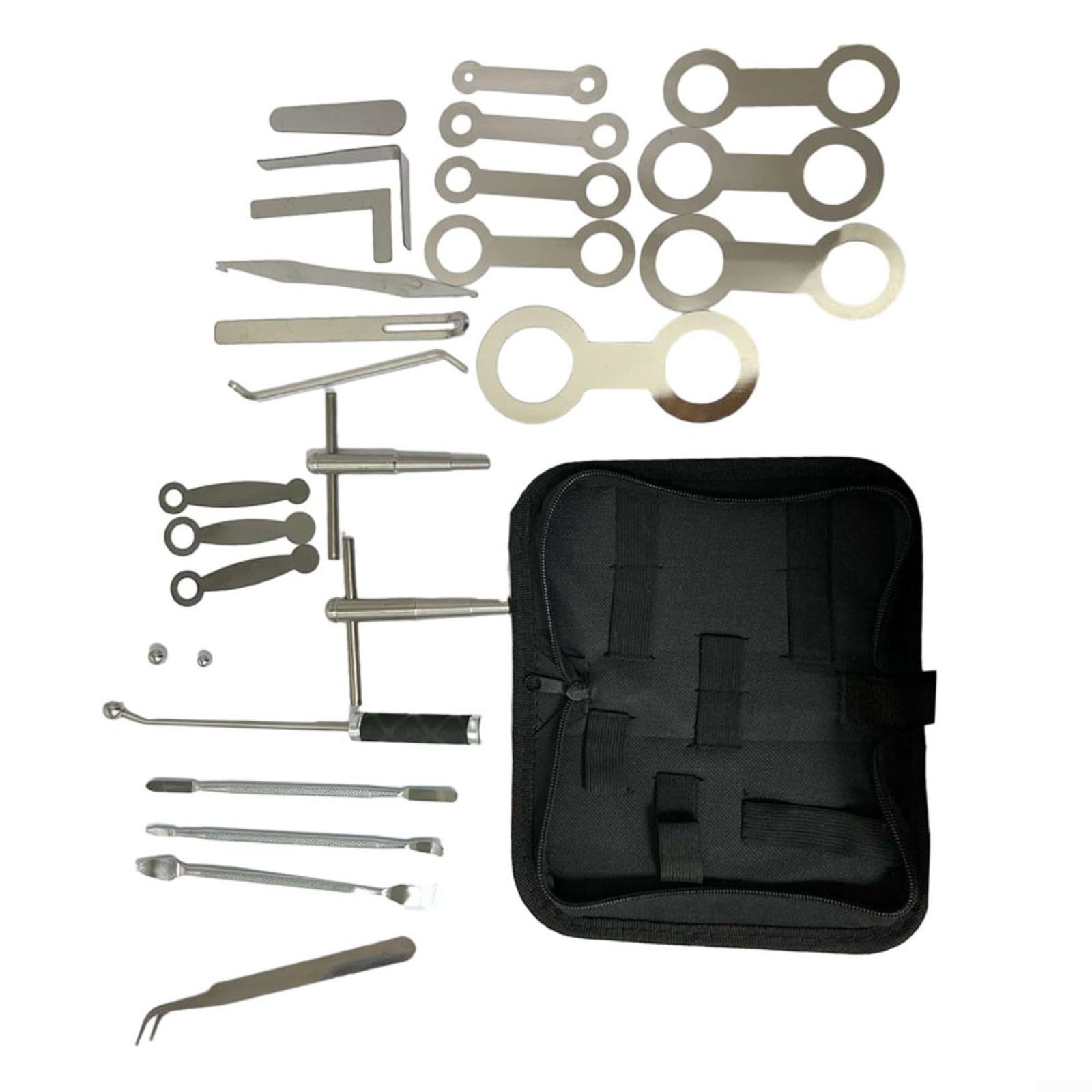 Kit de reparación de saxofón con caja de almacenamiento, juego de mantenimiento de instrumentos de acero, flauta, clarinete, oboe, trompeta, trombón