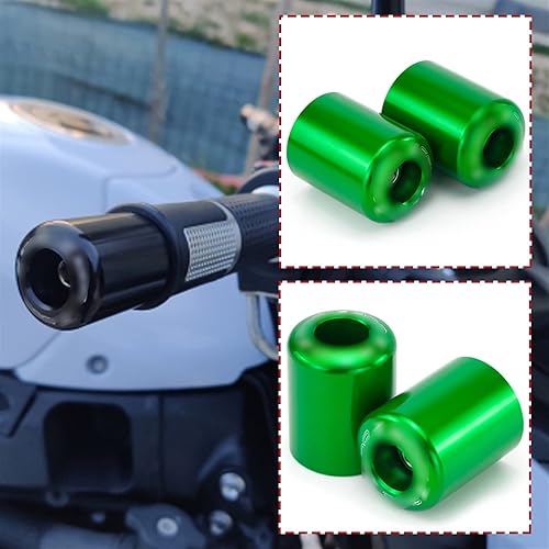 Miniatura 3 de Para Kawasaki Ninja 250R 300 ER6 650 ZX6 ZX7 ZX9 ZX10 ZX12 ZX14 manillar de motocicleta extremos mango barra de mano CNC Cap Slider (color  titanio)