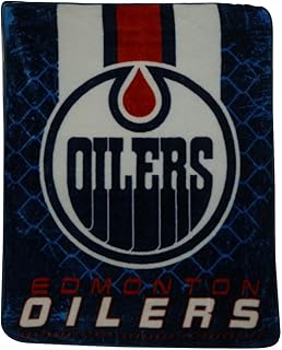 NHL Edmonton Oilers Super Soft Plush Blanket / Fleece Couch Throw
