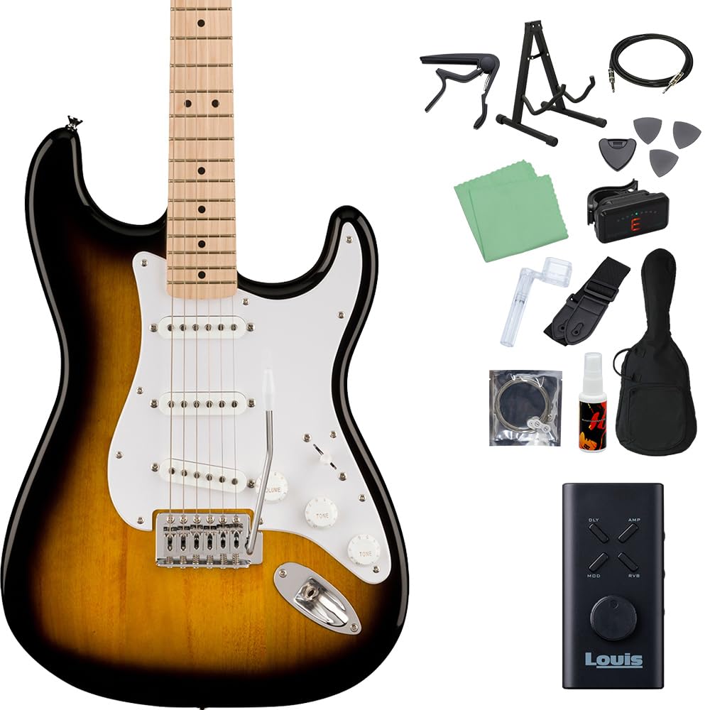 Amazon | Squier SONIC STRATOCASTER エレキギター初心者14点セット