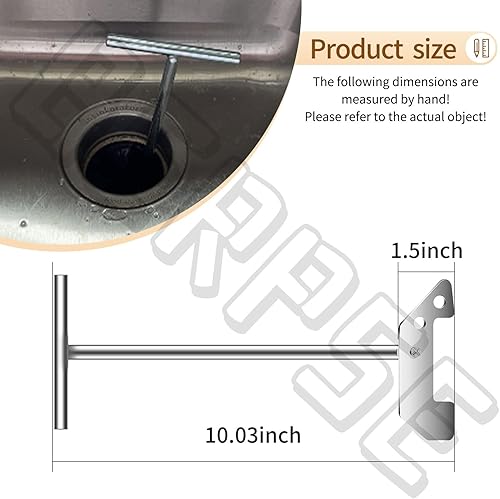 Miniatura 2 de Llave de desatascamiento compatible con trituradores de basura King y Moen, para desatascar la obstrucción del fregadero de la cocina o el desorden