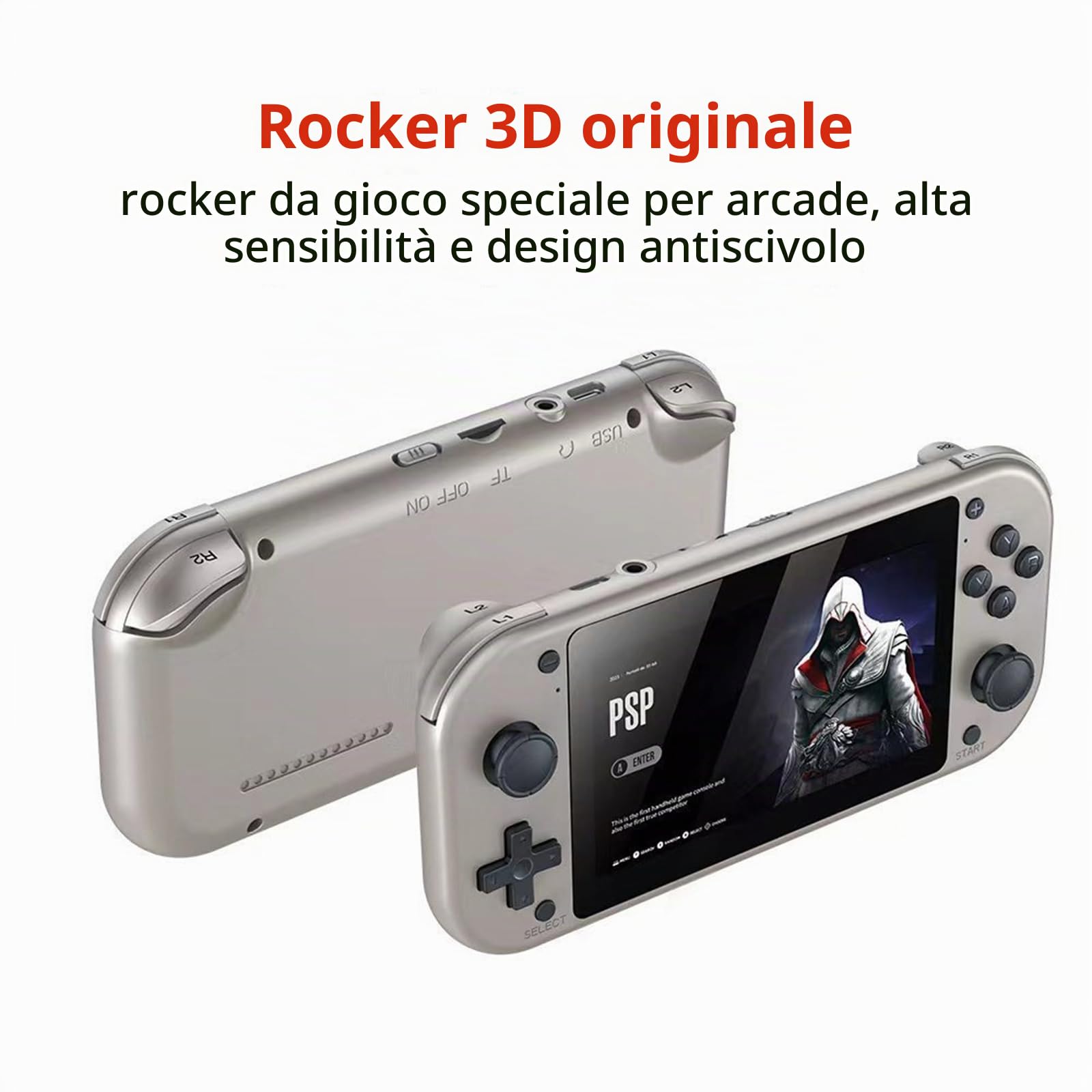 Console di gioco portatile retrò M17 da 4,3" 480 x 272 con schermo LCD 64 Go/128 Go Emuelec (20 000 + 30 000 giochi) (64 Go, 20 000 + giochi)
