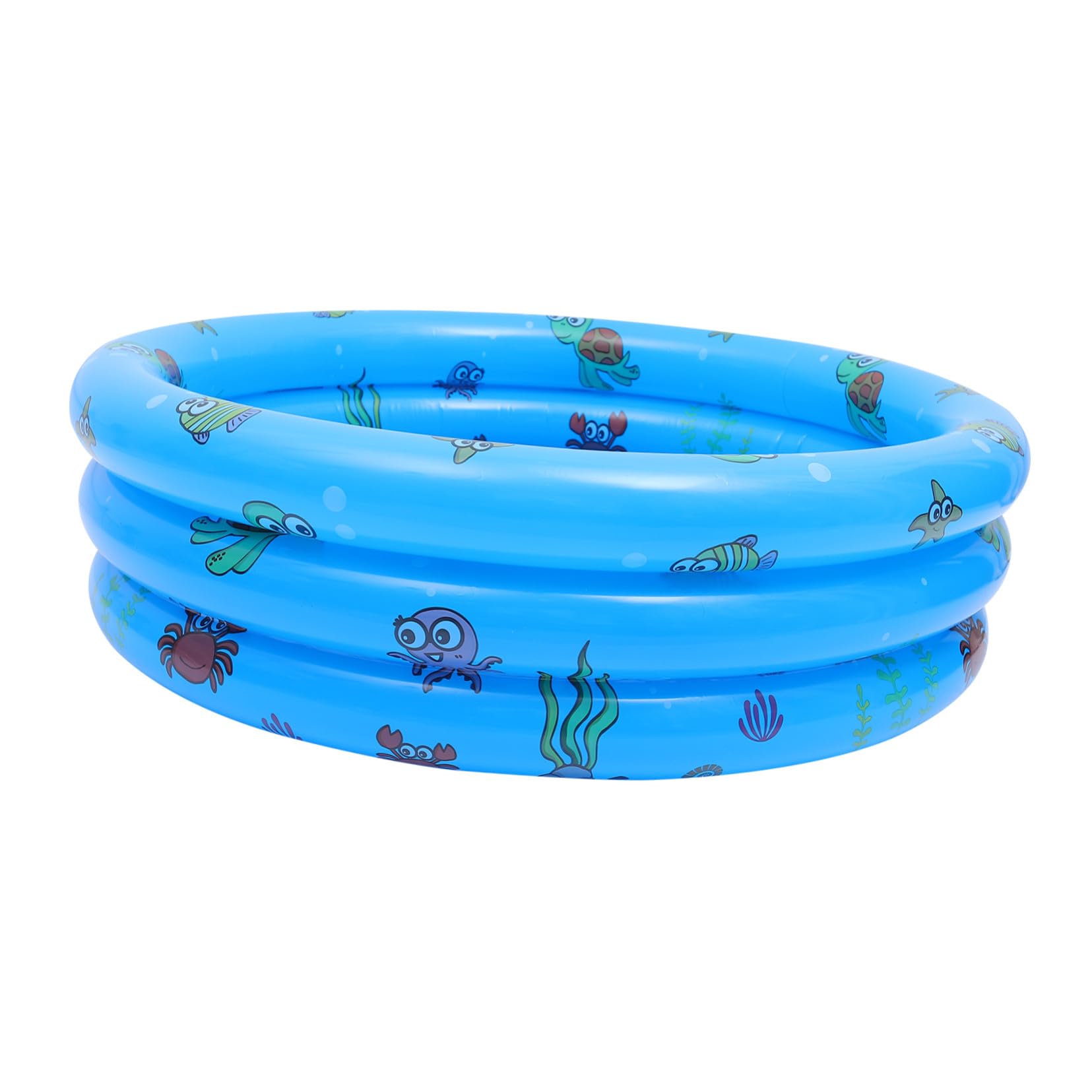 Piscina Tonda Gonfiabile a Tre Strati in Pvc Blu per Bambini