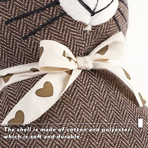 Sanlykate Fabric Decorative Door Stopper, 2.2Lb Cute Interior Animal Doorstops, Anti Collision Heavy Duty Door Stoppers For Home, Book Stopper Weighted Floor Wall Protector, Cat Brown #TOP4