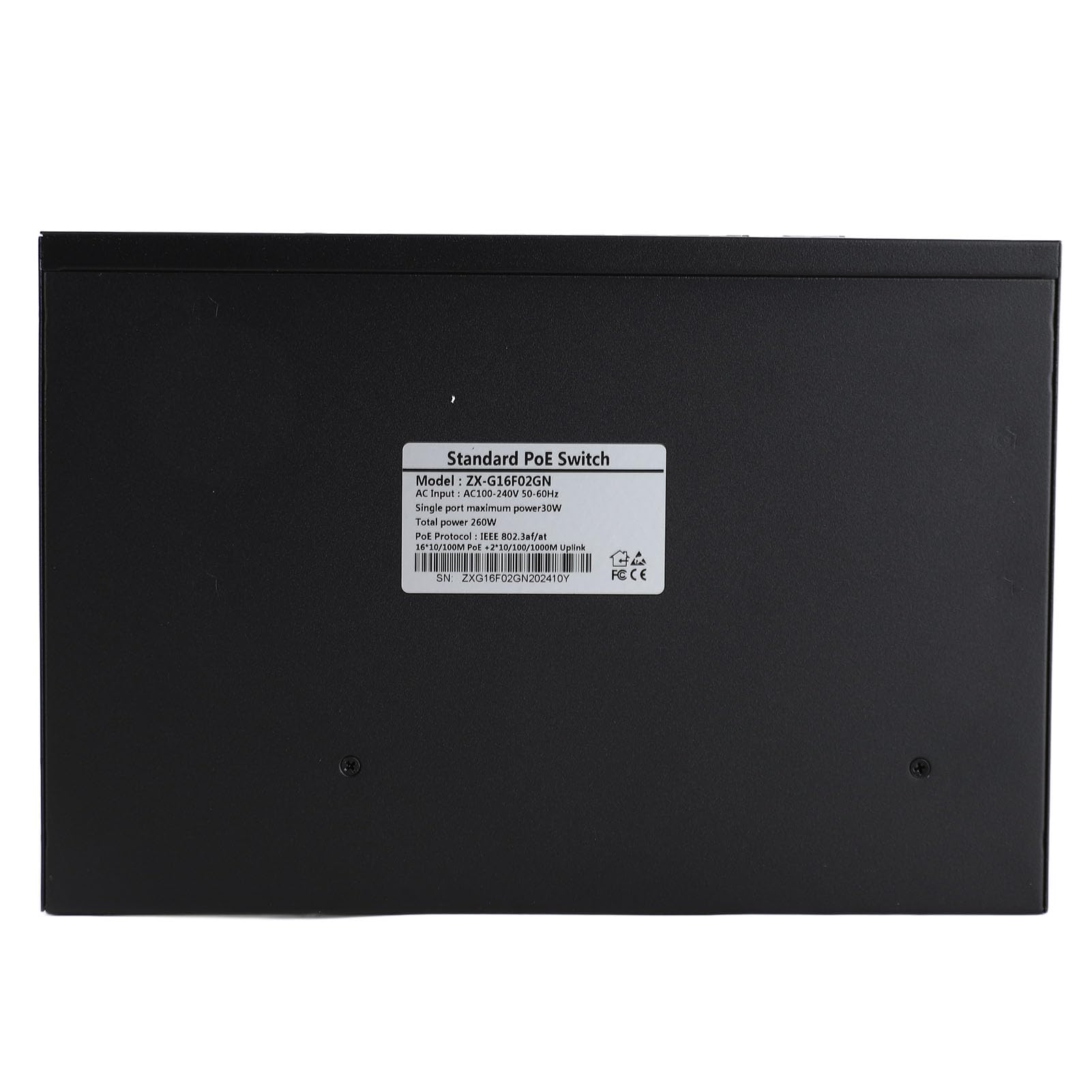 Per sistemi di rete domestici e per ufficio, hub di rete Ethernet POE Switch a 18 porte con 16 porte 10 100M e 2 porte 10 100 1000M, capacità di commutazione 7,2 Gbps, spina USA